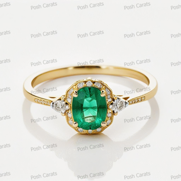 Emerald Ring - Elegant May Gemstone Jewelry by Posh Carats