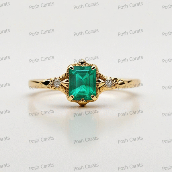 Emerald Ring - Elegant May Gemstone Jewelry by Posh Carats