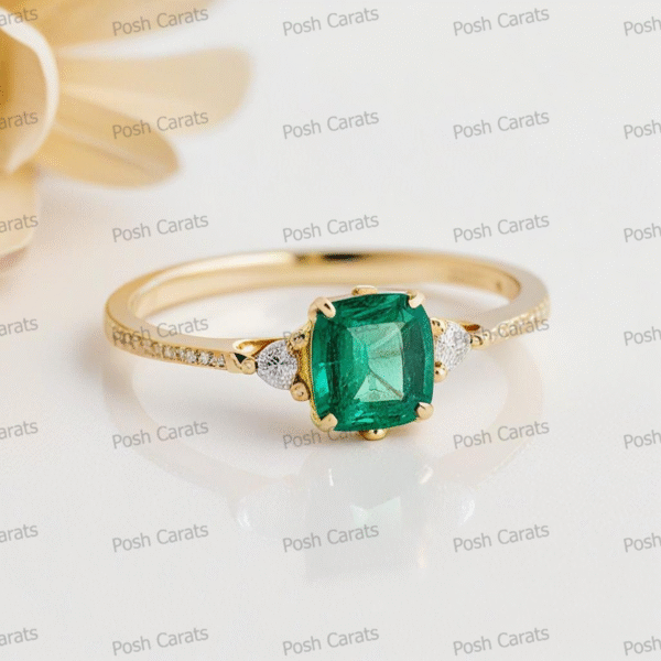 Emerald Ring - Elegant May Gemstone Jewelry by Posh Carats