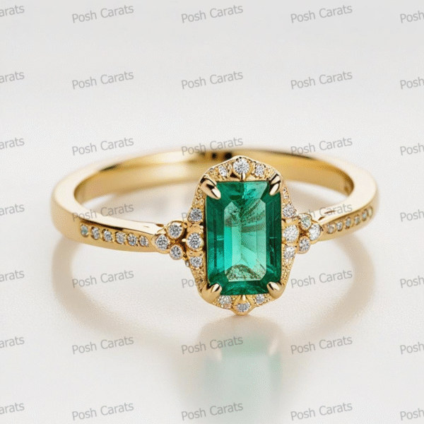 Emerald Ring - Elegant May Gemstone Jewelry by Posh Carats