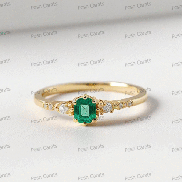 Emerald Ring - Elegant May Gemstone Jewelry by Posh Carats