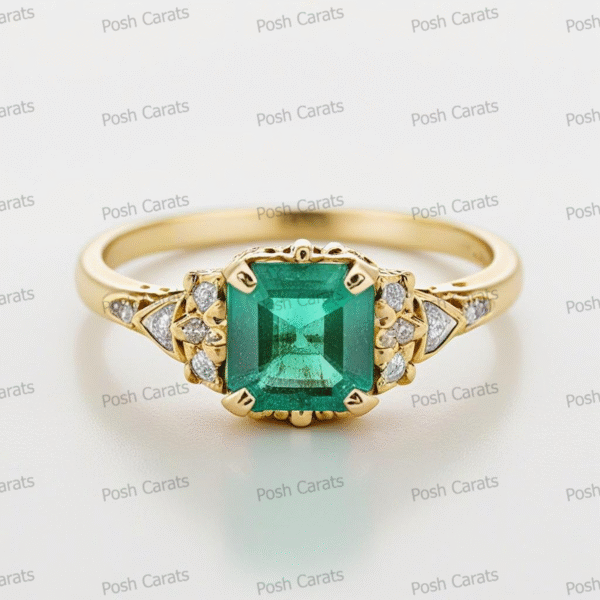 Emerald Ring - Elegant May Gemstone Jewelry by Posh Carats