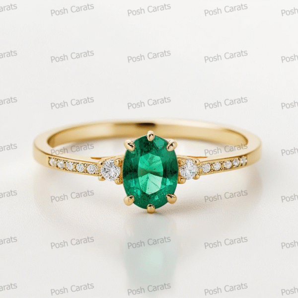 Emerald Ring - Elegant May Gemstone Jewelry by Posh Carats